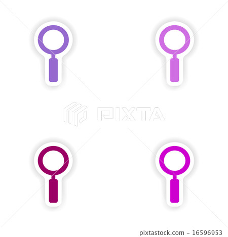 assembly realistic sticker design on paper magnifier assembly realistic sticker design on paper magnifier 16596953