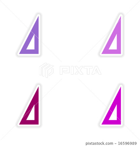 assembly realistic sticker design on paper ruler assembly realistic sticker design on paper ruler 16596989