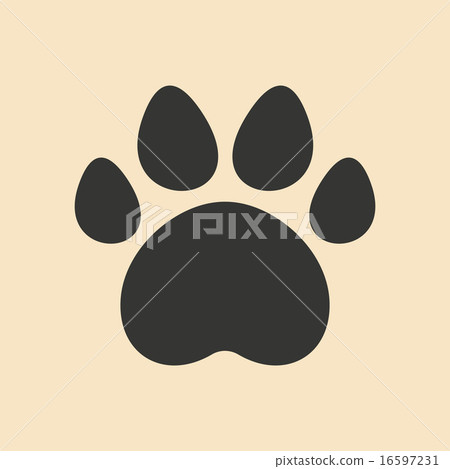 Flat in black and white mobile application traces of animals Flat in black and white mobile application traces of animals 16597231
