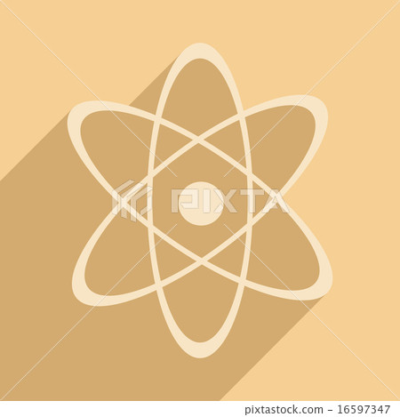 Flat with shadow icon and mobile application physics Flat with shadow icon and mobile application physics 16597347