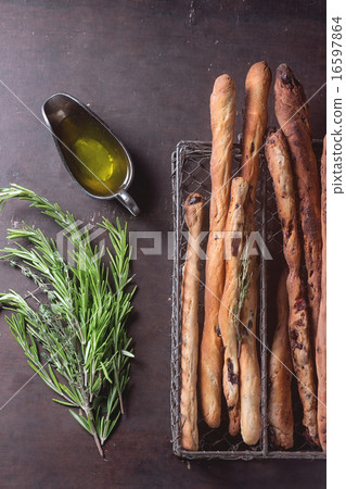 Grissini bread and olive oil 16597864