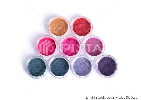 Set of colorful vegan eye shadows Set of colorful vegan eye shadows 16598515