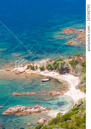 Corsica, Cupabia gulf. Vertical coastal landscape Corsica, Cupabia gulf. Vertical coastal landscape 16598795