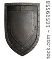 medieval coat of arms shield isolated 16599558
