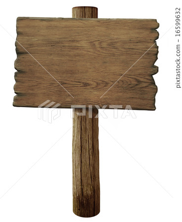 blank old wood road sign isolated blank old wood road sign isolated 16599632