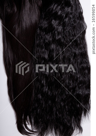 Black straight and curly hair textures 16599854