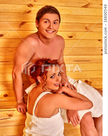 Group people in hat at sauna. Group people in hat at sauna. 16600549