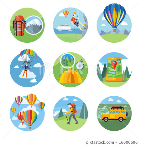 Hike, Expedition, Tourism, Parachuting, Ballooning Hike, Expedition, Tourism, Parachuting, Ballooning 16600696