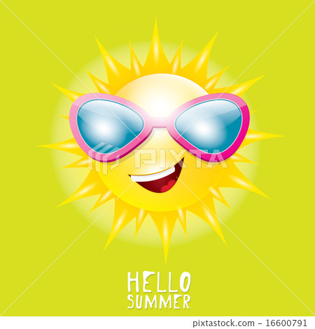 Hello Summer. vector summer smiling sun 16600791