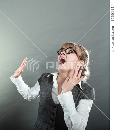 business woman with fear expression business woman with fear expression 16601114