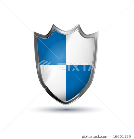 Protection shield glossy vector icon isolated on white Protection shield glossy vector icon isolated on white 16601139