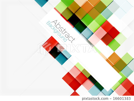 Square shape mosaic pattern design. Universal modern composition 16601383