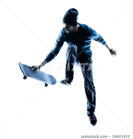 man skateboarder skateboarding silhouette 16601453