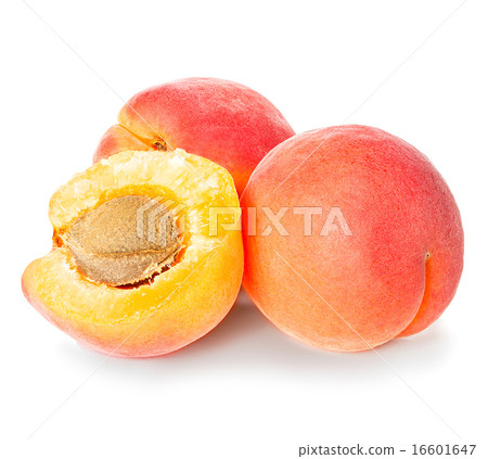 Apricots isolated on a white background. 16601647