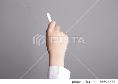 hand hold chalk and writing hand hold chalk and writing 16602878