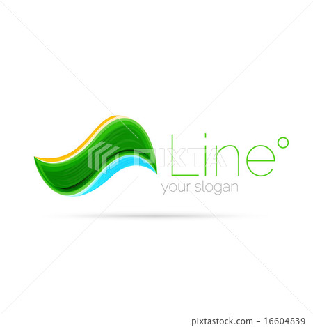 Abstract wave line logo 16604839
