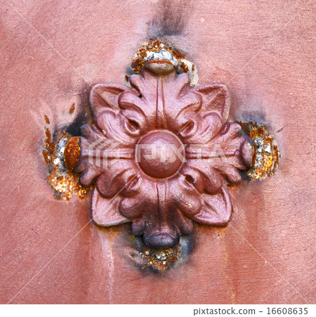 abstract  rusty brass brown knocker  16608635