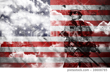 soldier with rifle soldier with rifle 16608785