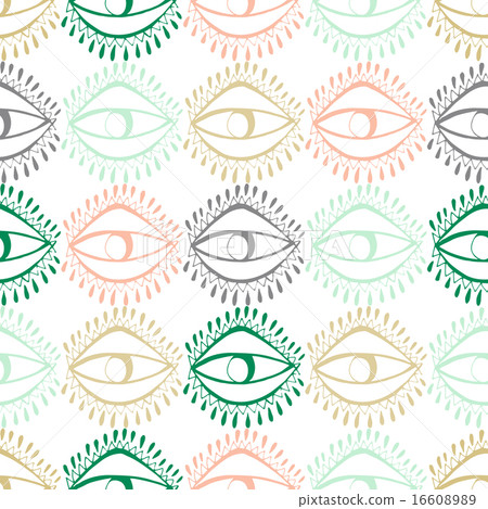 Abstract eyes seamless pattern. - Stock Illustration [16608989] - PIXTA