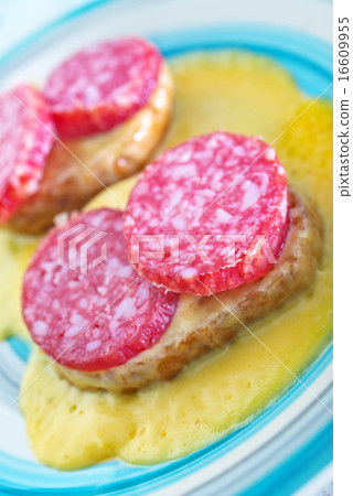 bread with salami and cheese bread with salami and cheese 16609955