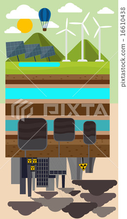 Eco Concept and Environmental Pollution by Factory 16610438