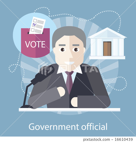 Government Official in front of Microphone 16610439