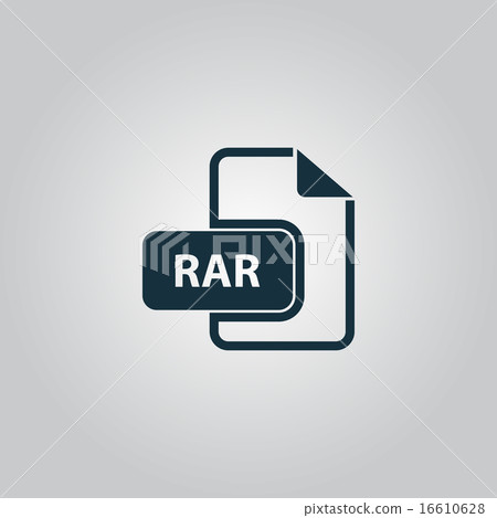 RAR file format icon vector. 16610628