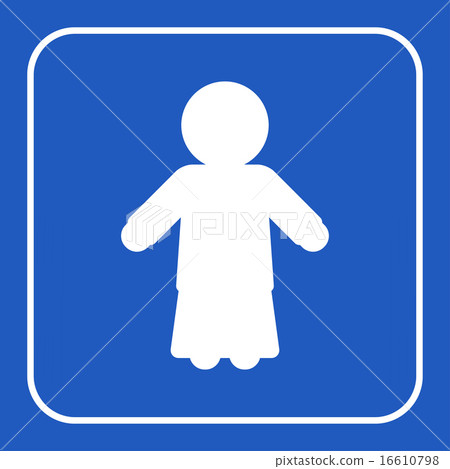 blue information sign - woman blue information sign - woman 16610798