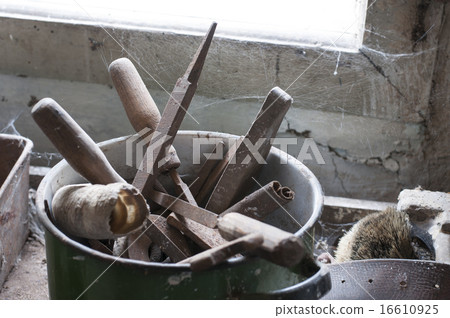 Old hand tools with web Old hand tools with web 16610925