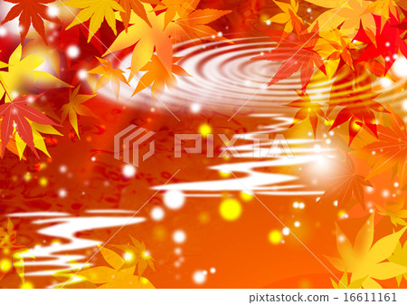 Autumn leaves on the waterside 16611161