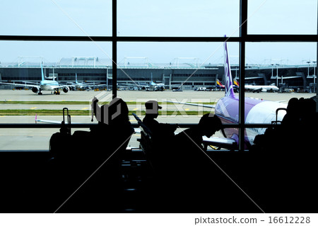 People waiting at the airport People waiting at the airport 16612228