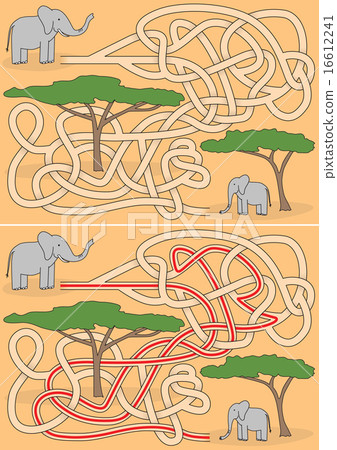Elephant maze Elephant maze 16612241