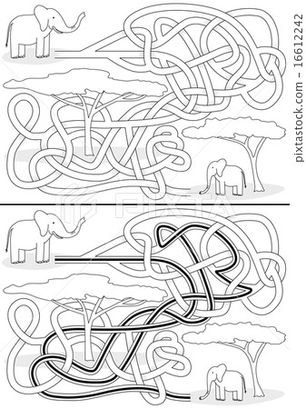 Elephant maze 16612242