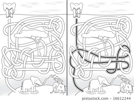 Elephant maze Elephant maze 16612244