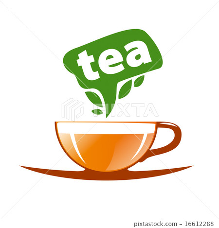 vector logo tea in a glass cup vector logo tea in a glass cup 16612288