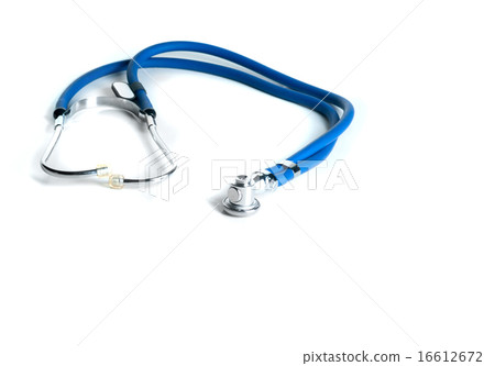 Blue stethoscope isolated on white 16612672