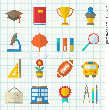 School Colorful Icons School Colorful Icons 16612943