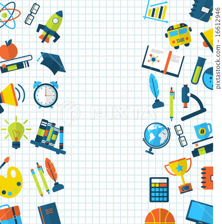 Education Flat Colorful Simple Icons Education Flat Colorful Simple Icons 16612946