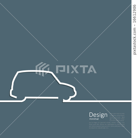 Laconic Design Car Minibus Cleanness Line 16612986