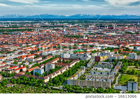 Aerial view of Munich. Munich, Bavaria, Germany 16613066