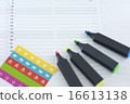 Calendar and colored markers 16613138