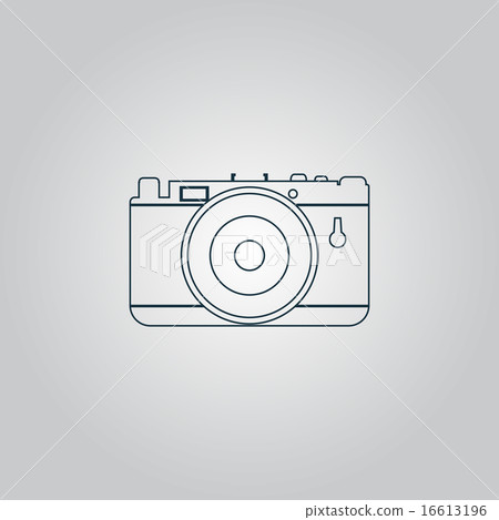 Vector photo camera icon, sign and button 16613196