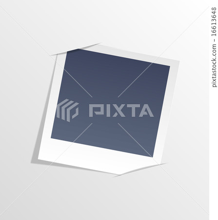 Photo frame inserted in slits of white sheet paper Photo frame inserted in slits of white sheet paper 16613648