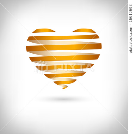 Golden Spiral heart on grayscale 16613698