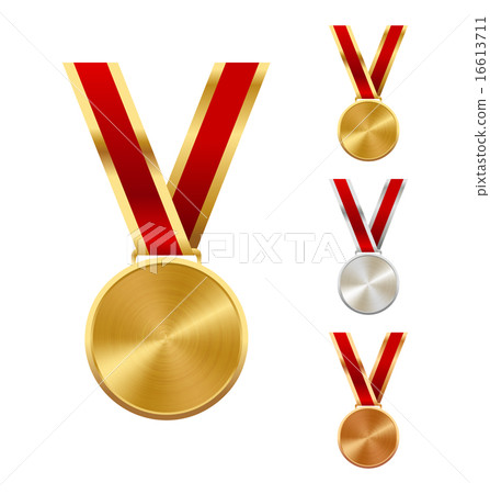 Golden Silver and Bronze Festive Winners Medals 16613711