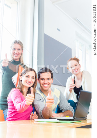 College students in teamwork learning College students in teamwork learning 16613831