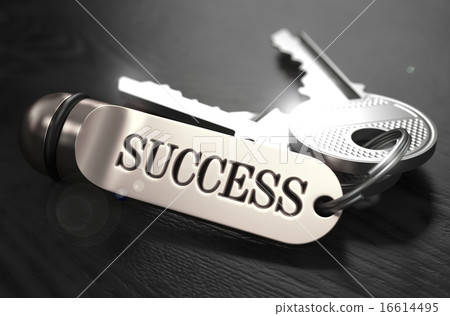 Keys to Success. Concept on Golden Keychain. 16614495