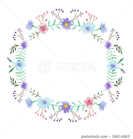 Watercolor floral frame 16614863
