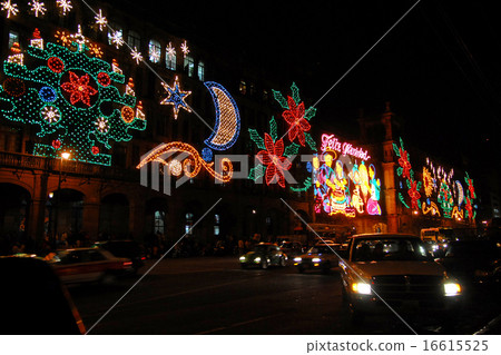 墨西哥墨西哥城Socalo聖誕節照明 16615525
