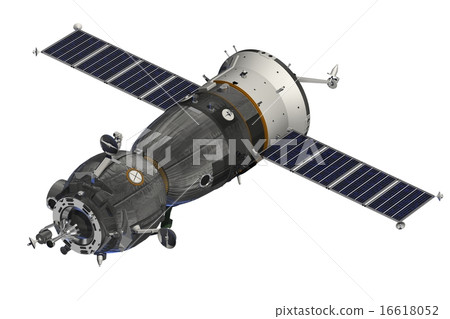 Spacecraft Over The White Background 16618052